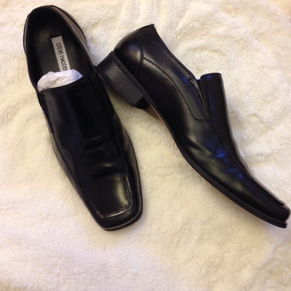 steve madden black shoes mens